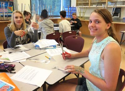 Students build and test their Wild Water activities.