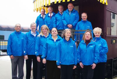 Columbia Basin Trust's Board. Back row (left to right): Rick Jensen, Kim Deane, Gord DeRosa, Larry Binks, Greg Deck. Front row (left to right): Am Naqvi, John Dooley, Wendy Booth, Vickie Thomas, Laurie Page, Loni Parker, Jeannette Townsend.