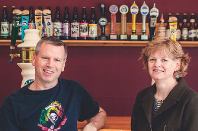 Bart and Tracey Larson, owners of Mt. Begbie Brewing Co. in Revelstoke. 
